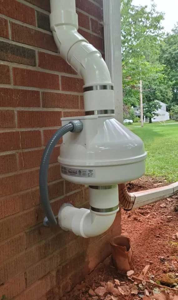 radon mitigation pipe